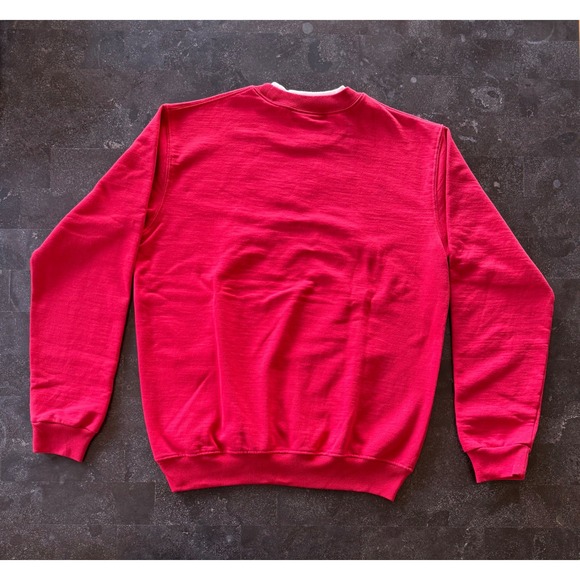 Country Store Red Doe Deer Holly Bow Christmas Sweatshirt Women's Medium Holiday - Picture 3 of 8